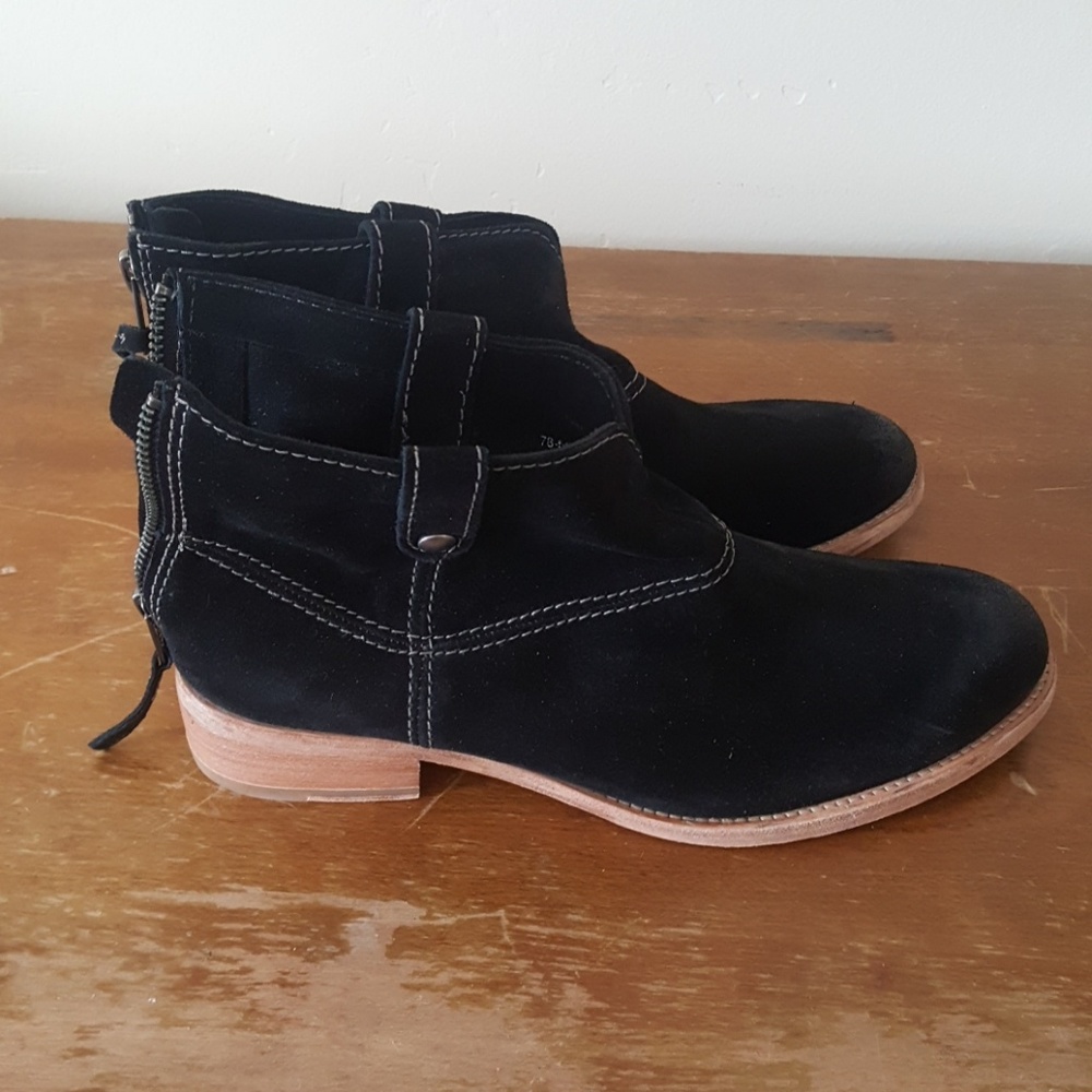 Black Leather Booties size 8.5